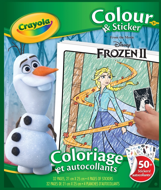 CRAYOLA FROZEN Spalvinimo knygelė su lipdukais „Ledo šal | XS Žaislai