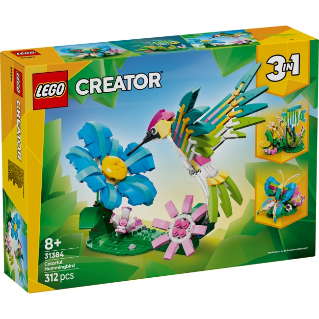 LEGO Creator Laukiniai gyvūnai: spalvingas kolibris 31 | XS Žaislai