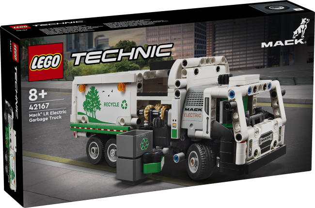 LEGO Technic Šiukšliavežė „Mack® LR Electric“ 42 | XS Žaislai