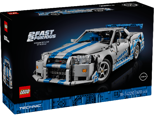 NISSAN SKYLINE GT-R V-SPEC II 10台セット LEGO Technic „Greiti ir įsiutę 2“ Nissan Skyline GT-R (R34