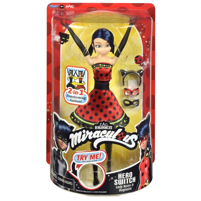 MIRACULOUS Lėlė HERO SWITCH LADYBUG 32 | XS Žaislai