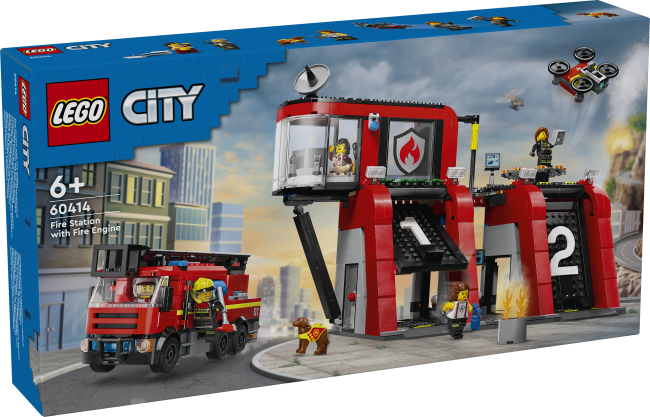 LEGO City Gaisrinė su ugniagesių sunkvežimiu 60 | XS Žaislai