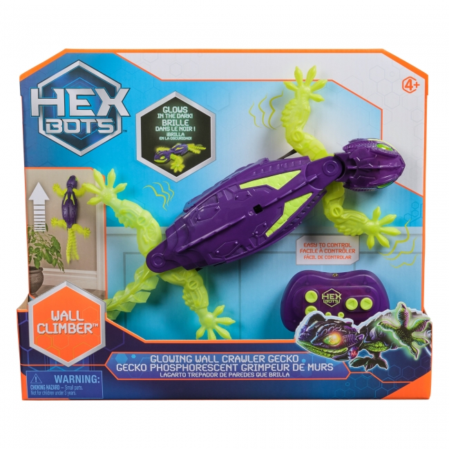 HEX BOTS Interaktyvus sienomis laipiojantis geko | XS Žaislai