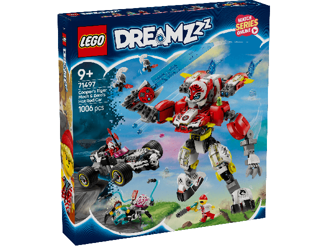 LEGO DREAMZzz Cooper tigras robotas ir Zero hot rod automobilis 71