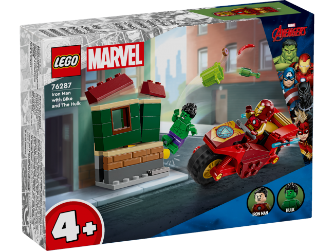 LEGO Super Heroes Geležinis žmogus su motociklu ir Halkas 76 | XS