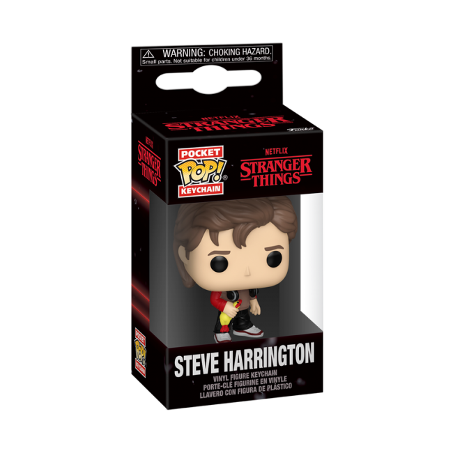 FUNKO POP! Raktų pakabutis: Stranger Things - Steve Harring | XS