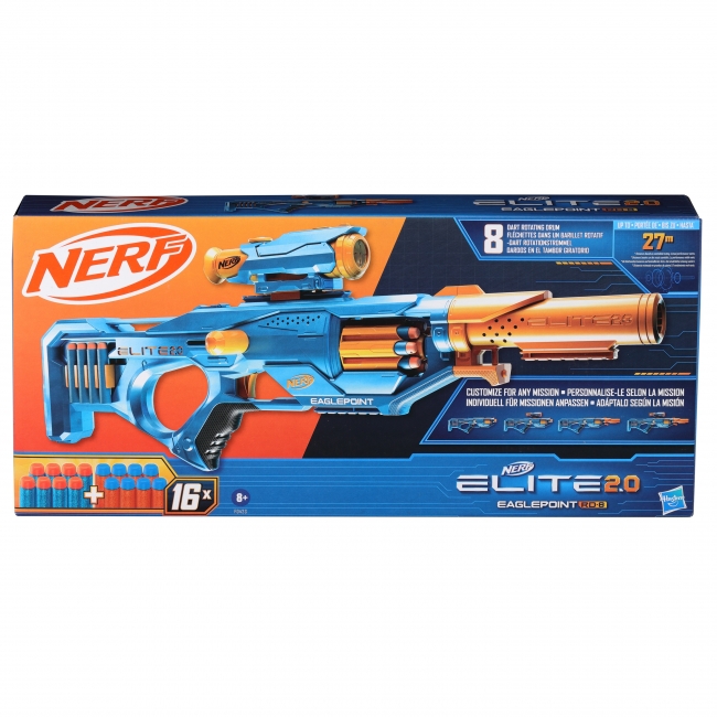 NERF Elite 2.0 Šautuvas EAGLEPOINT RD 8 | XS Žaislai | XS Žaislai