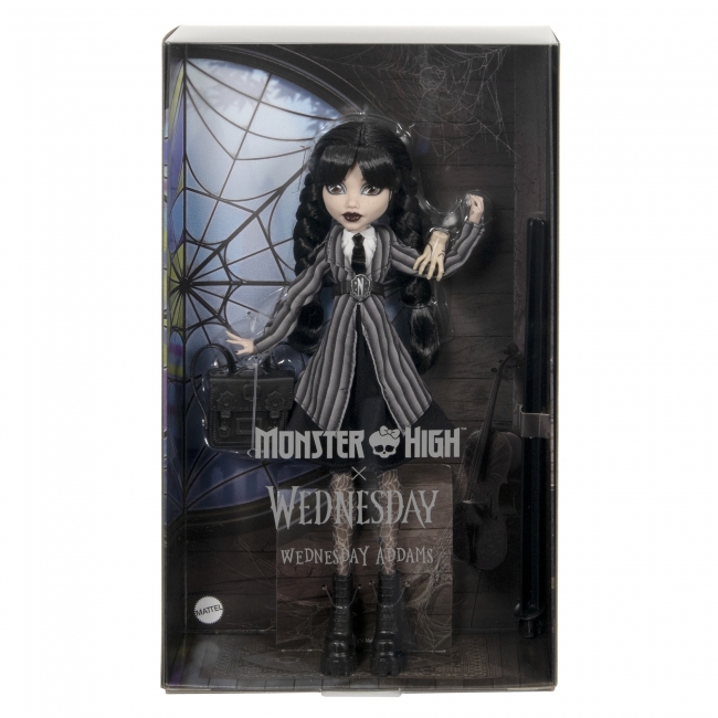MONSTER HIGH X Wednesday lėlė Trečiadienė, 27 | XS Žaislai