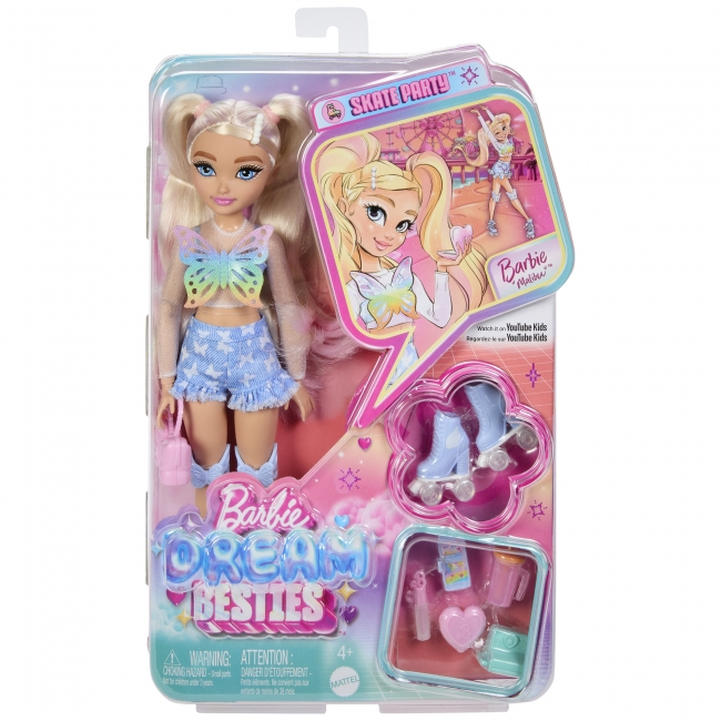 BARBIE DREAM BESTIES ROLLER SKATE lėlė – Mal | XS Žaislai